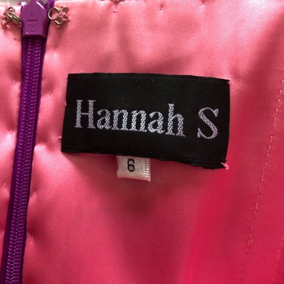 Party dress size 8 magenta w bling - Picture 6 of 16